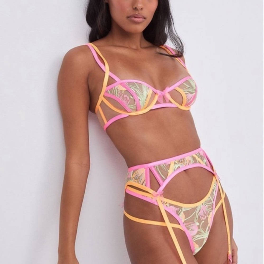 New! For Love and Lemons tulip neon lace panties 10167